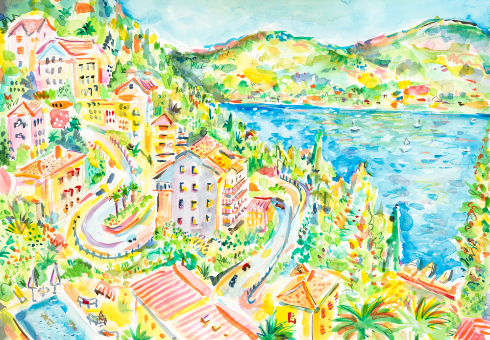Blevio Landscape in Watercolour