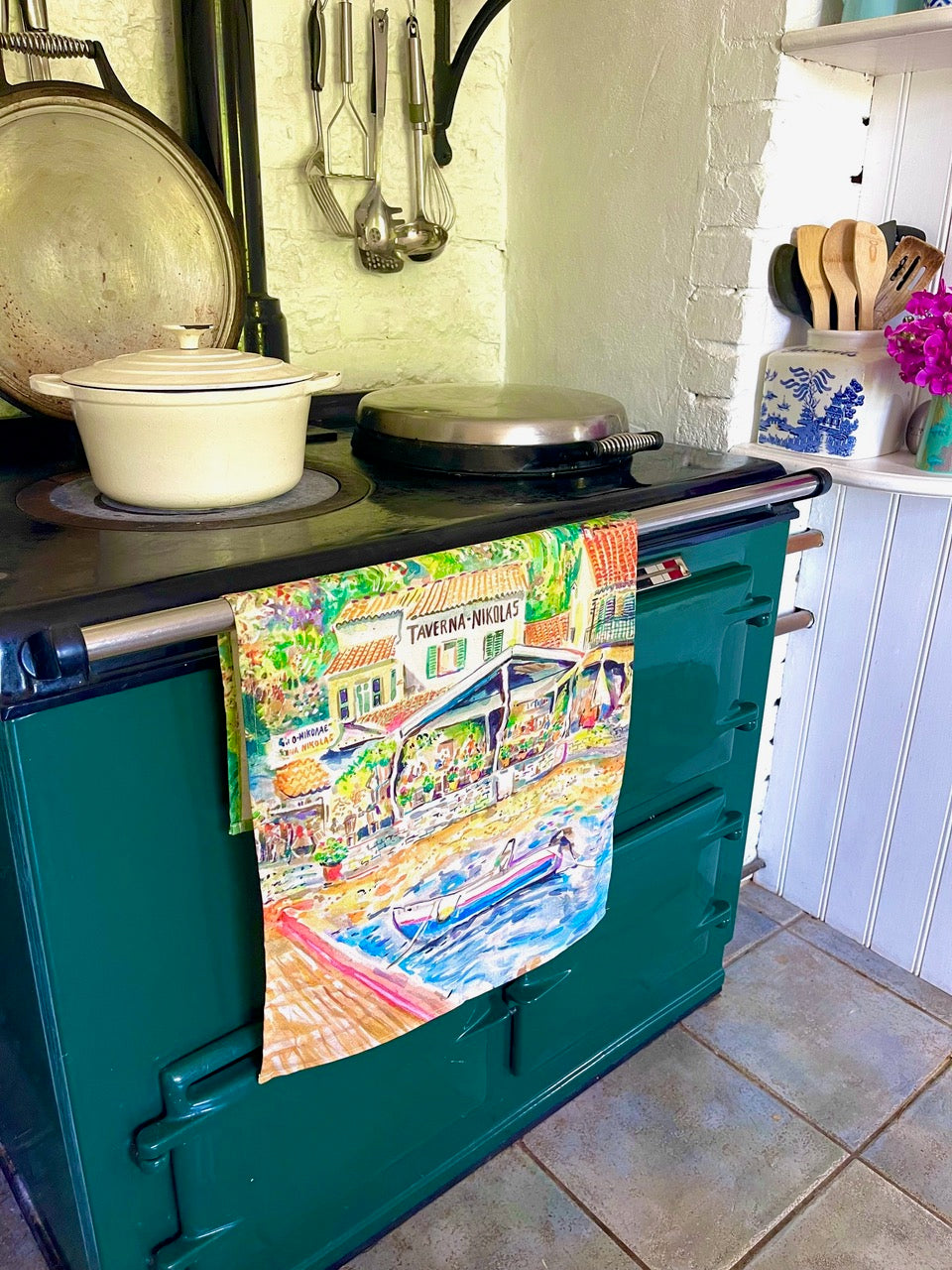 Taverna Nikolas Tea Towel
