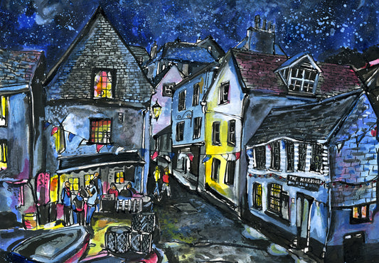 The Mote & Harbour at Night II