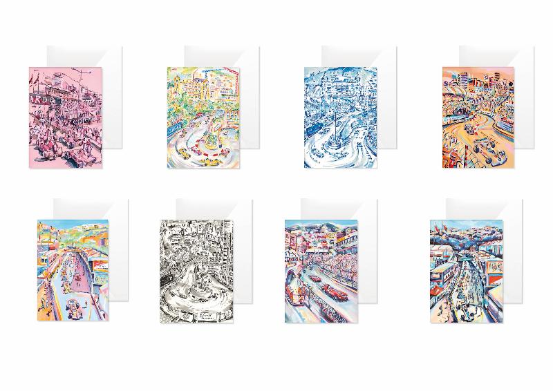 Monaco Greetings Cards x8 (A5)