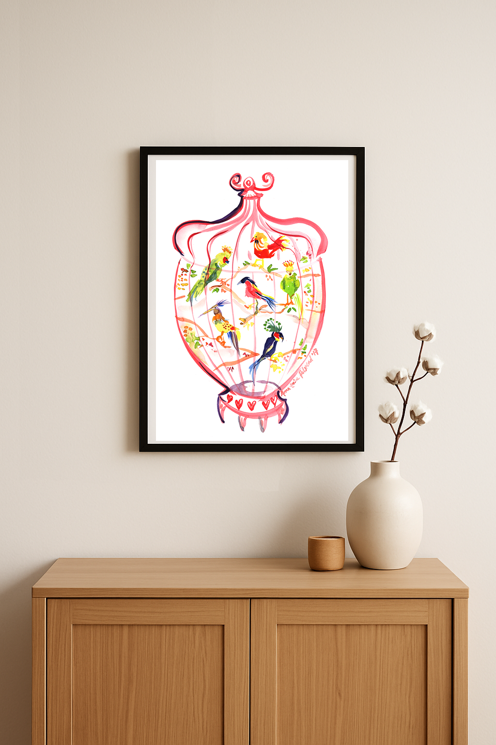 Bali Birdcage in Pink