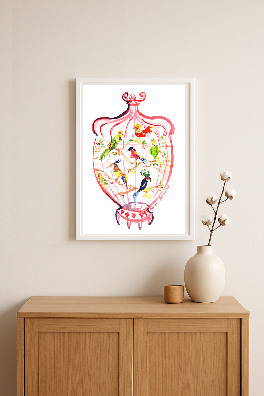 Bali Birdcage in Pink