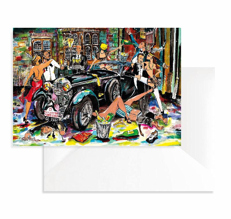 Naughty Car Greetings Cards x8 (A5)