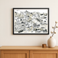 Port Isaac in black ink